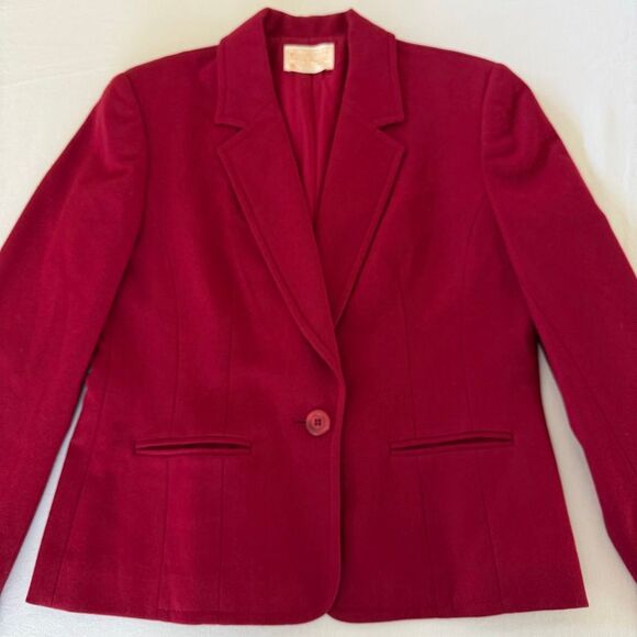 Pendleton Vintage Classic Wool Blazer | Garnet Red | One Button | Fully Lined | - Picture 6 of 15